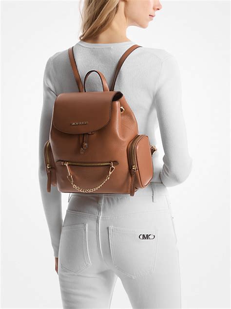 michael kors jet set school leather backpack in powder blue|Jet Set Large Logo Backpack .